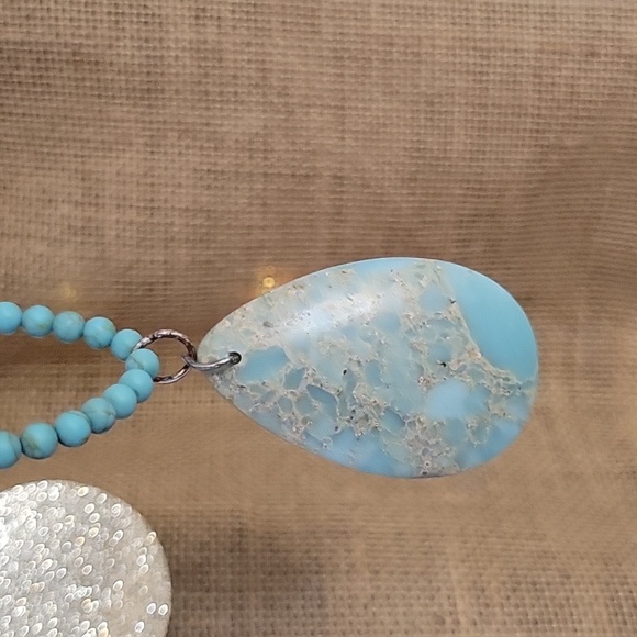 AMAZONITE STONE PENDANT CHOKER - Picture 9 of 9